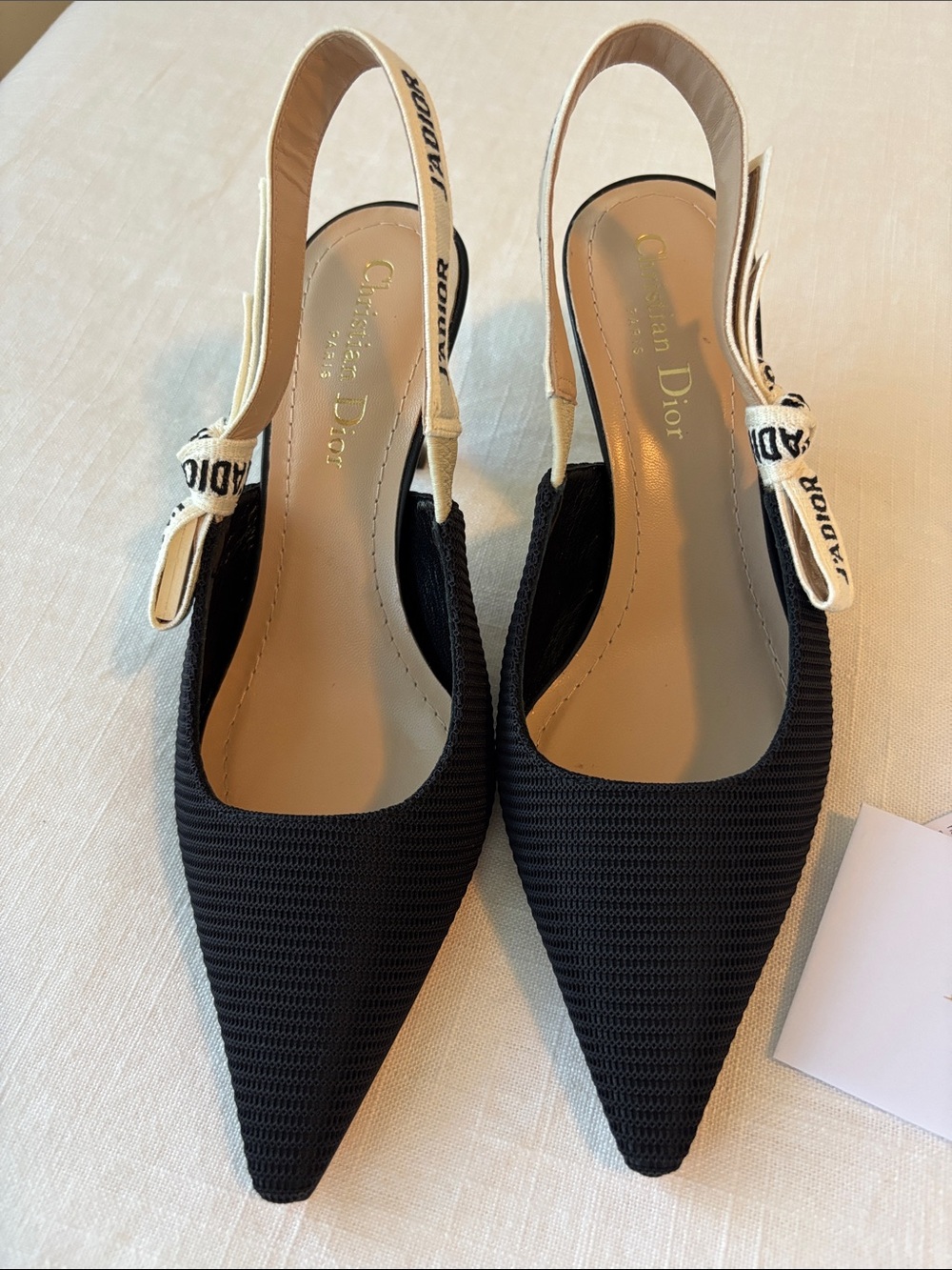Dior Christian Dior Black J'Adior Slingback Kitten Heel Pumps 36 1/2 EU - NWT - Picture 16 of 17